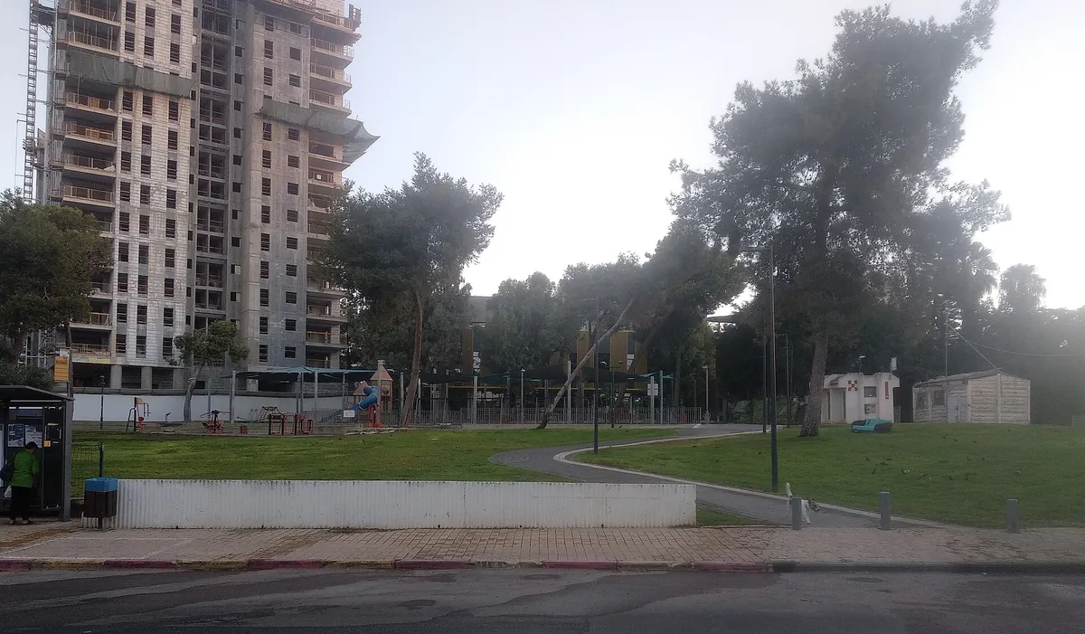 Street and buildings in the Neve Israel neighbourhood of Herzliya