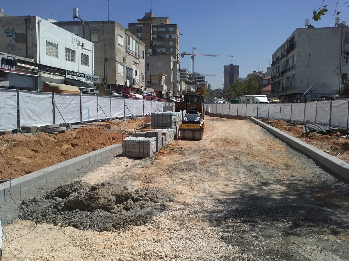 Shops along Sokolov Street in central Herzliya
